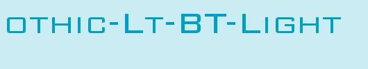 BankGothic-Lt-BT-Light_英文字体