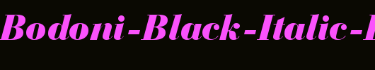 Bauer-Bodoni-Black-Italic-BT_英文字体