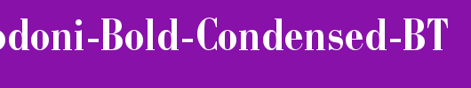 Bauer-Bodoni-Bold-Condensed-BT_英文字体