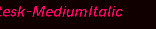 HKGrotesk-MediumItalic_英文字体