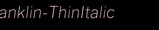 LibreFranklin-ThinItalic_英文字体