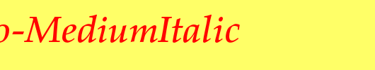 Palatino-MediumItalic_英文字体