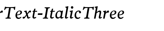 PoynterText-ItalicThree_英文字体