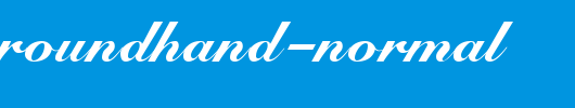 Script-Roundhand-Normal.ttf是一款不错的英文字体下载