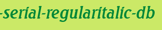 Seagull-Serial-RegularItalic-DB.ttf是一款不错的英文字体下载