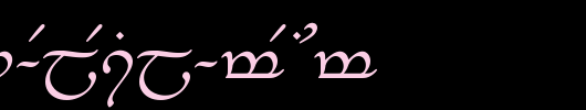 Tengwar-Elesil-Medium.ttf类型，T字母英文