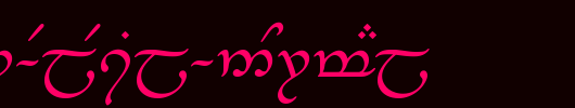 Tengwar-Elesil-Normal.ttf类型，T字母英文