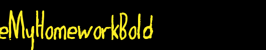 TheDogAteMyHomeworkBold_英文字体