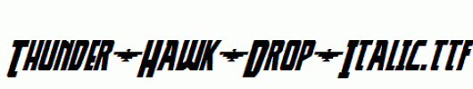 Thunder-Hawk-Drop-Italic.ttf类型，T字母英文