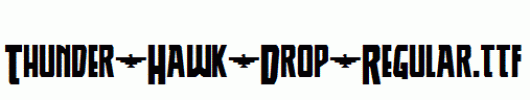 Thunder-Hawk-Drop-Regular.ttf类型，T字母英文