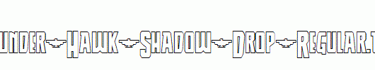 Thunder-Hawk-Shadow-Drop-Regular.ttf类型，T字母英文