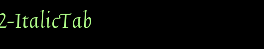 TriniteNo2-ItalicTab_英文字体