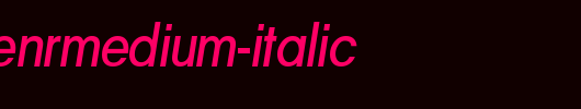 a_AvanteNrMedium-Italic_英文字体