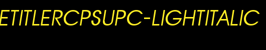 a_AvanteTitlerCpsUpC-LightItalic_英文字体